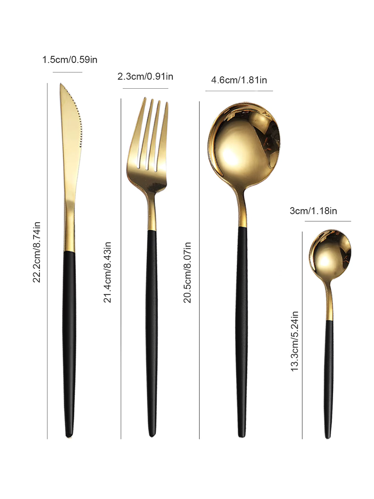 Schlankes Besteckset aus 304er Edelstahl (12-teilig)
