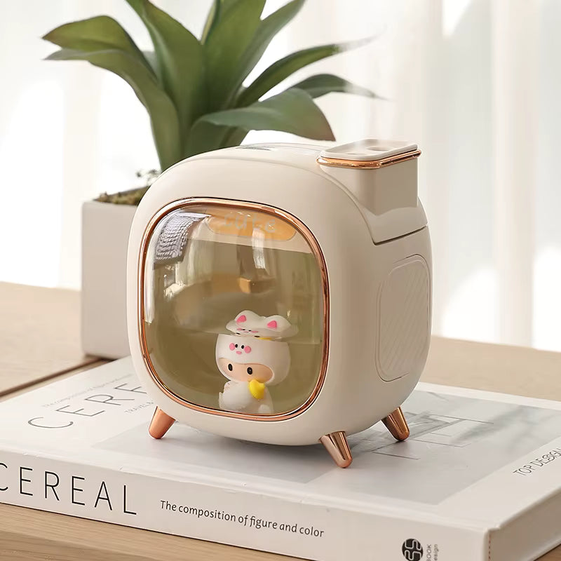 Großer 500-ml-Ultraschall-Luftbefeuchter & LED-Aroma-Diffuser (USB-betrieben)