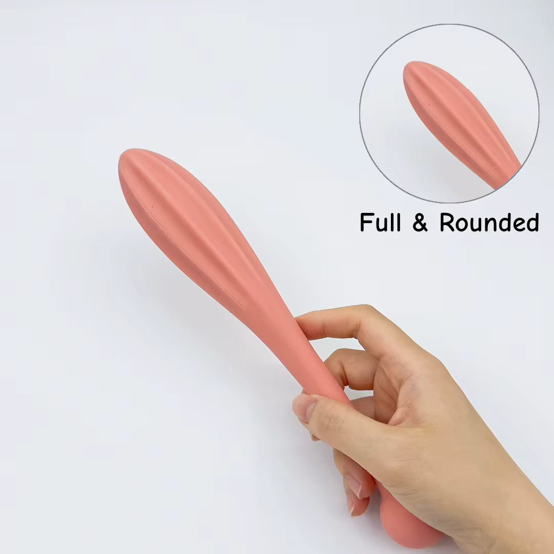 Weicher Silikon-Gesichtsmassagestab mit zwei Köpfen und ergonomischem Design