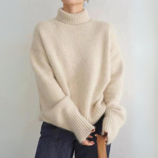 LuxeWool - Bequemer, gestrickter, weicher Rollkragenpullover