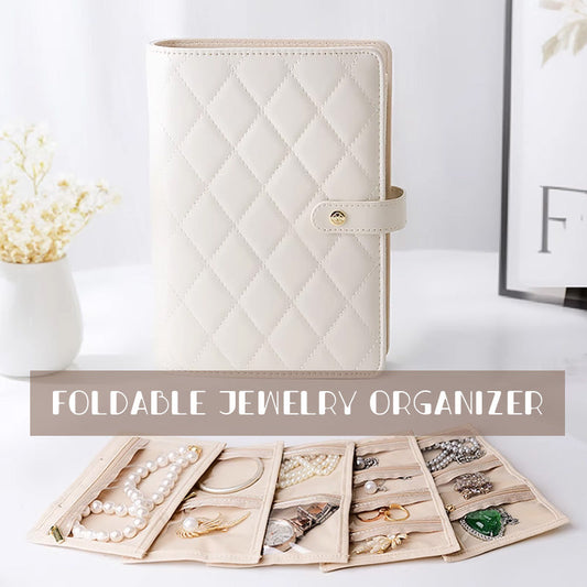 GlamFold Schmuckorganizer | Faltbar & Kompakt | Wasserabweisend & Weicher Velours | Reisefreundlich