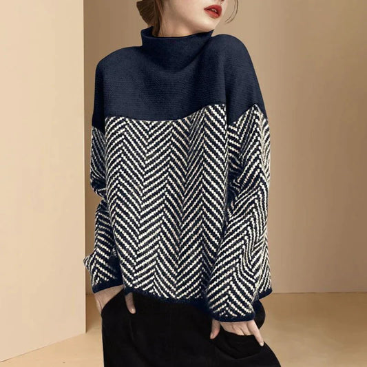 CuddleEsther - Retro-Pullover | Warm und stilvoll mit einem einzigartigen Fischgrätenmuster