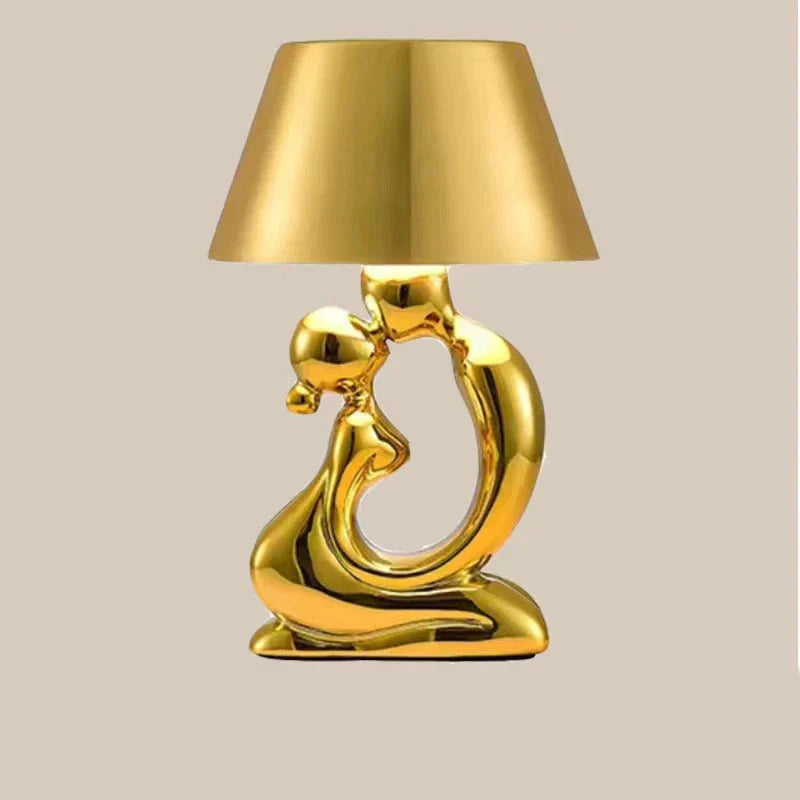 Variant image for Designer Bordlampe i Metal og Glas – 50 cm Høj med Optimal Lysfordeling til Stue og Kontor-2