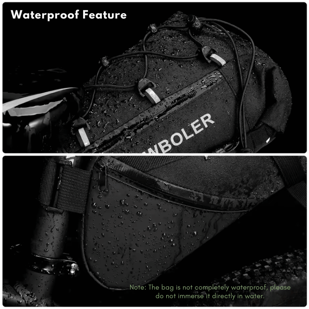 Wasserdichte Fahrradtasche – 10 Liter Fassungsvermögen | Hochwertiges Polyester | Anpassbares Design | Zuverlässiger Begleiter für Fahrradtouren