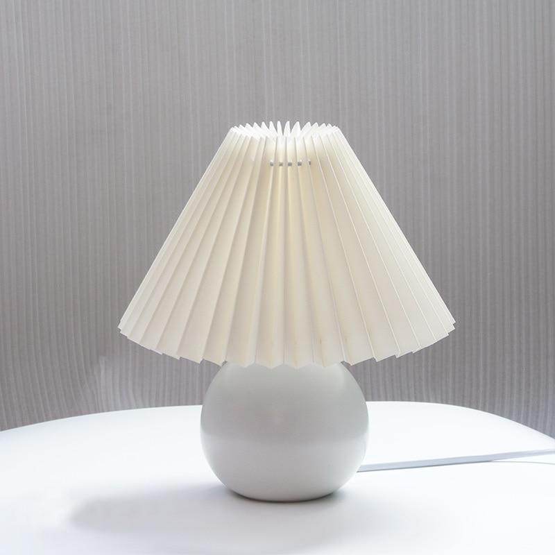Variant image for Rund LED Tafellampe i Hvidt Træ og Metal – Dimbare Indendørs Lampe til Stue og Soveværelse-5
