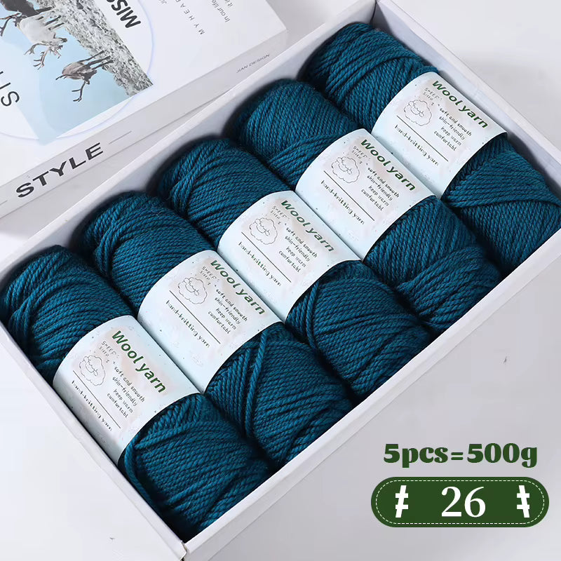 Farbverlaufsfarbenes dickes Alpakagarn (500-g-Packung)