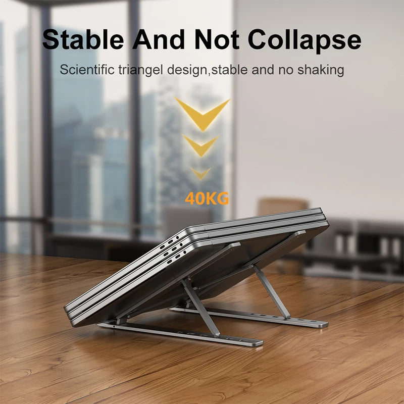 Justerbar Sammenklappelig Laptopstander i Aluminiumlegering