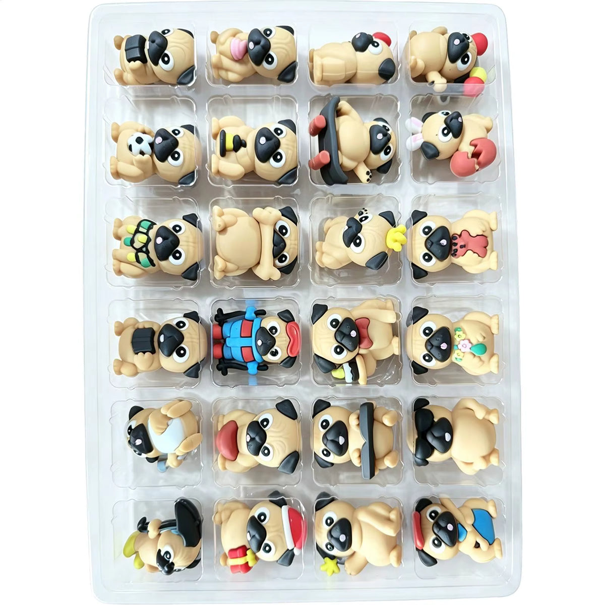 24-tägiger Mops-Figuren-Adventskalender