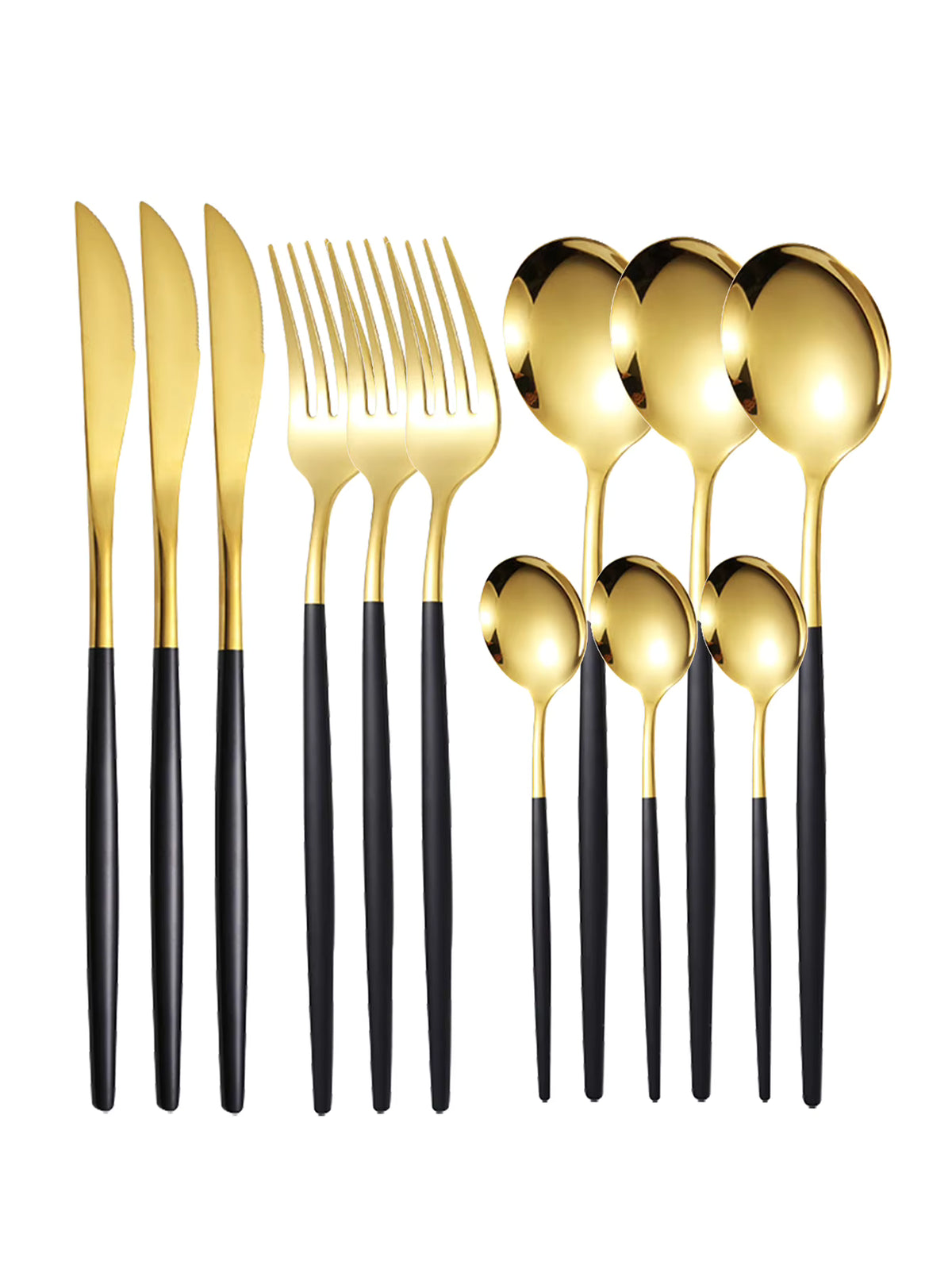 Schlankes Besteckset aus 304er Edelstahl (12-teilig)