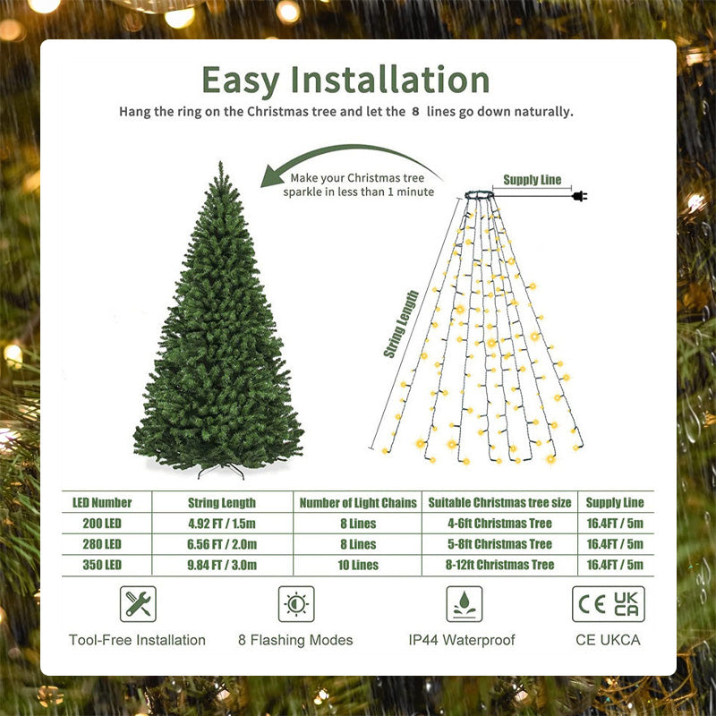 LumaStar Cascade LED-ringlys — Fortryll dine ferier