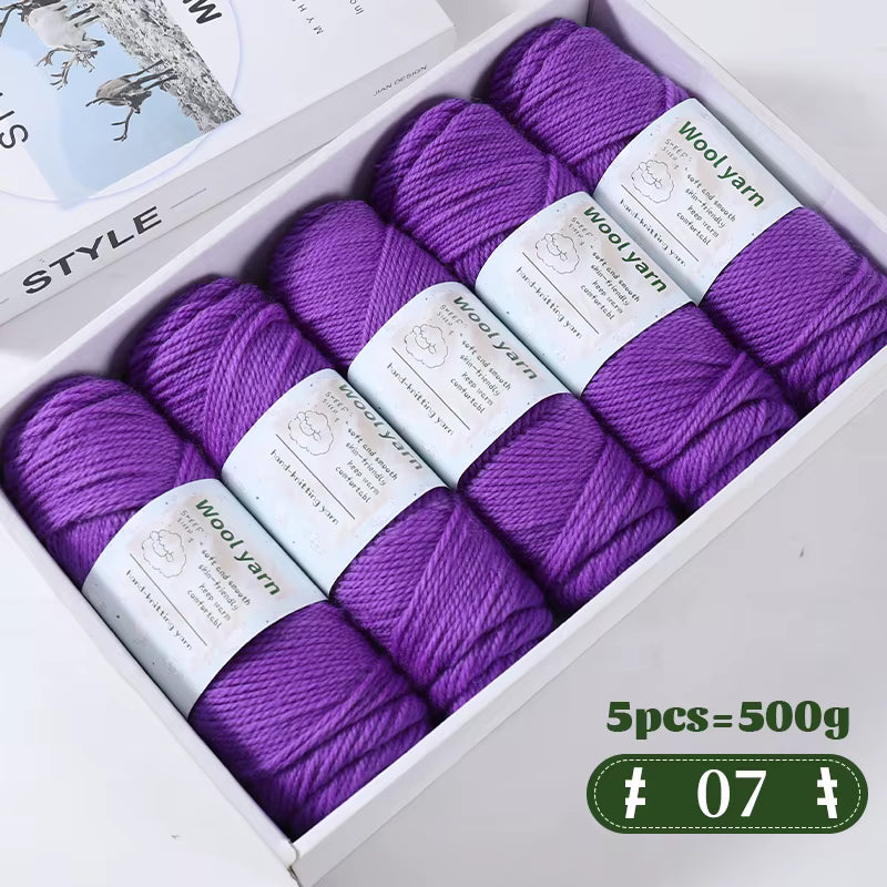 Farbverlaufsfarbenes dickes Alpakagarn (500-g-Packung)