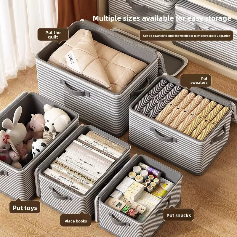 Faltbare Aufbewahrungsbox für den Kleiderschrank mit Schloss (mehrere Größen)