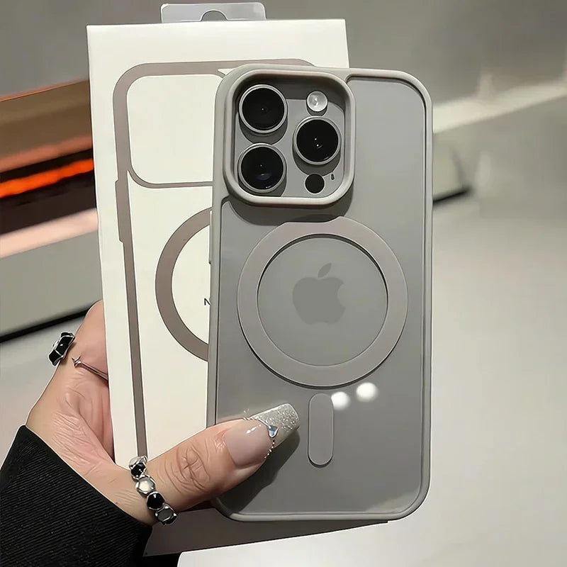 Magnetische Justierung kabelloses Laden klares Acryl-Handyhülle