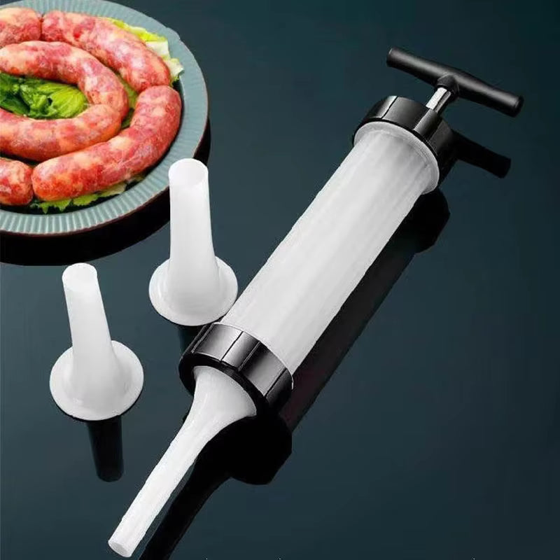 Handbetriebene kompakte Wurstfüllmaschine (inklusive 3 Trichter)