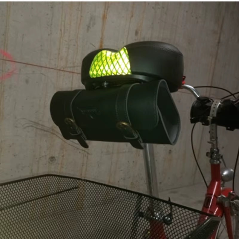 Vintage-Lederoptik-Fahrradlenkertasche (Schnellmontage)