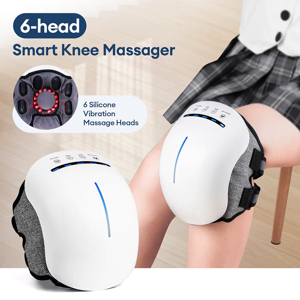 Varm og æltende lufttryks knæmassager (genopladelig)