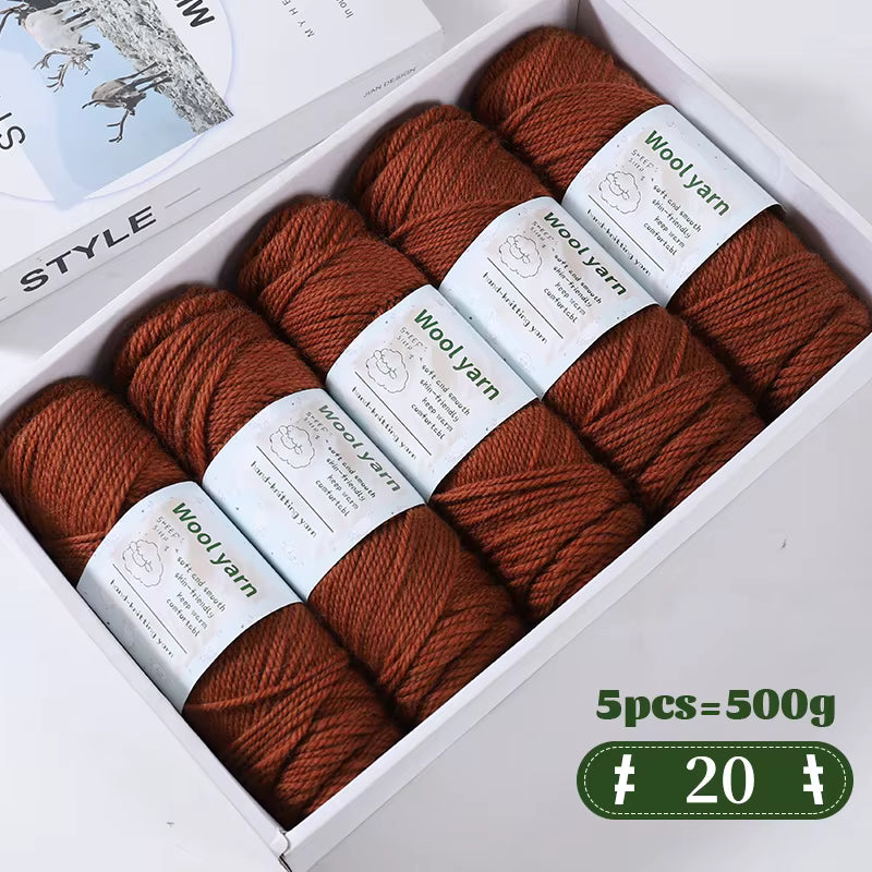Farbverlaufsfarbenes dickes Alpakagarn (500-g-Packung)