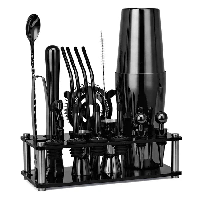 MixMaster Pro - 20-teiliges Cocktailbar-Set in hoher Qualität für den Heimgebrauch und die Gastronomie