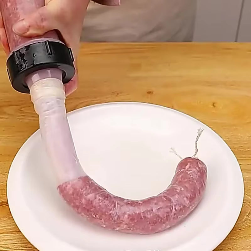 Handbetriebene kompakte Wurstfüllmaschine (inklusive 3 Trichter)