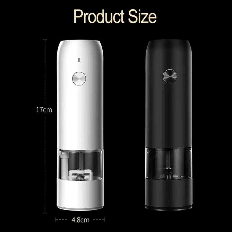 USB-aufladbare verstellbare keramische Salz- und Pfeffermühle