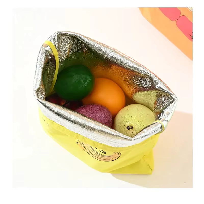 Isolierte und wiederverwendbare Aufbewahrungstasche für Obst und Gemüse (Kordelzugverschluss)