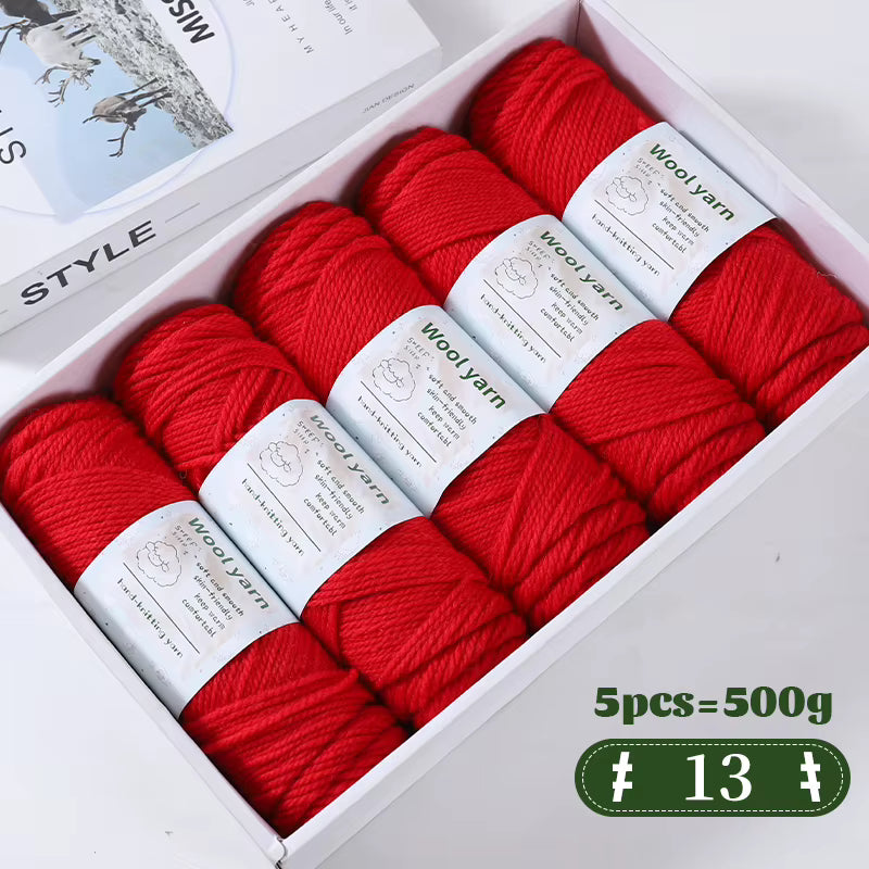 Farbverlaufsfarbenes dickes Alpakagarn (500-g-Packung)