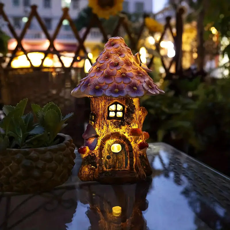 SolarFlair - Solarbetriebene Nachtlampe für Blumenhäuser
