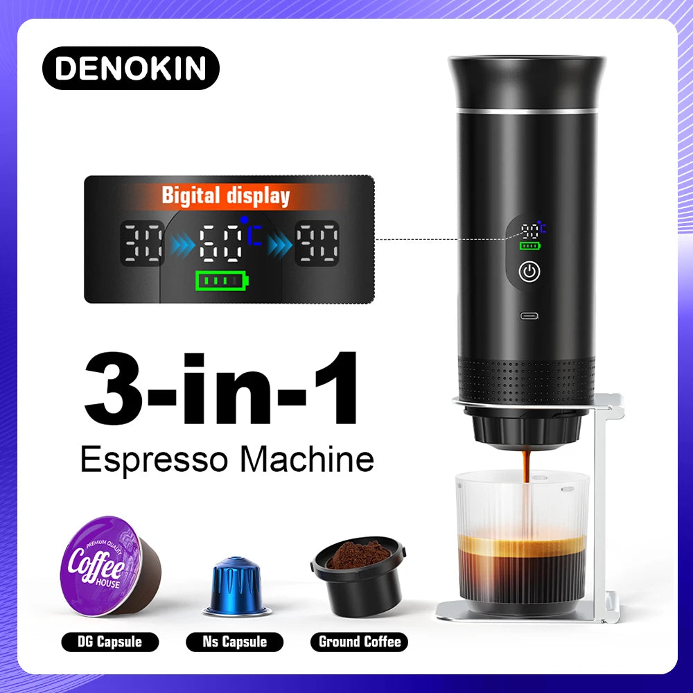 Tragbare digitale 20-Bar-Espressomaschine (3-in-1)
