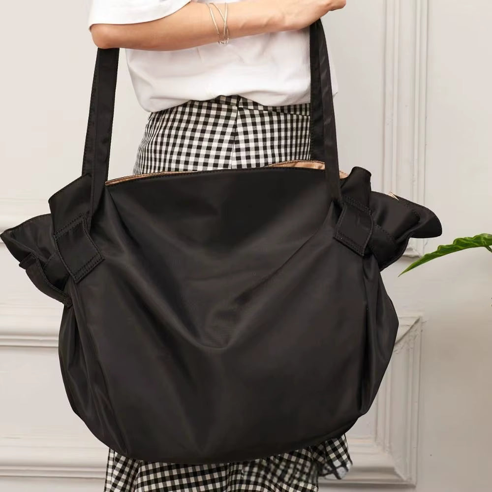 Zusammenfaltbare Einkaufstasche mit großem Fassungsvermögen (eine Schulter-Crossbody-Tasche)