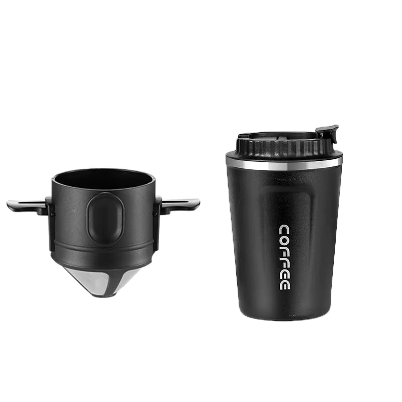 Wiederverwendbarer und tragbarer Kaffeefilter aus rostfreiem 304er Edelstahl (für die meisten Tassen geeignet)