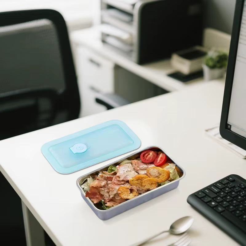 Auslaufsichere Lunchbox aus 304er Edelstahl (Doppelkammer)