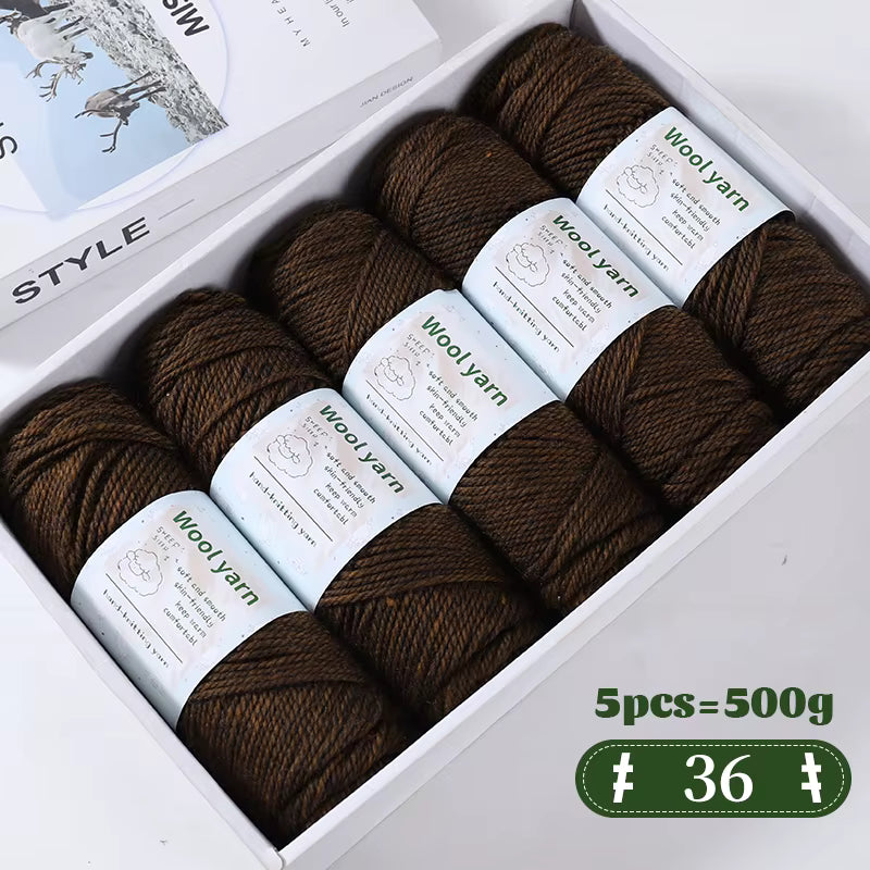 Farbverlaufsfarbenes dickes Alpakagarn (500-g-Packung)