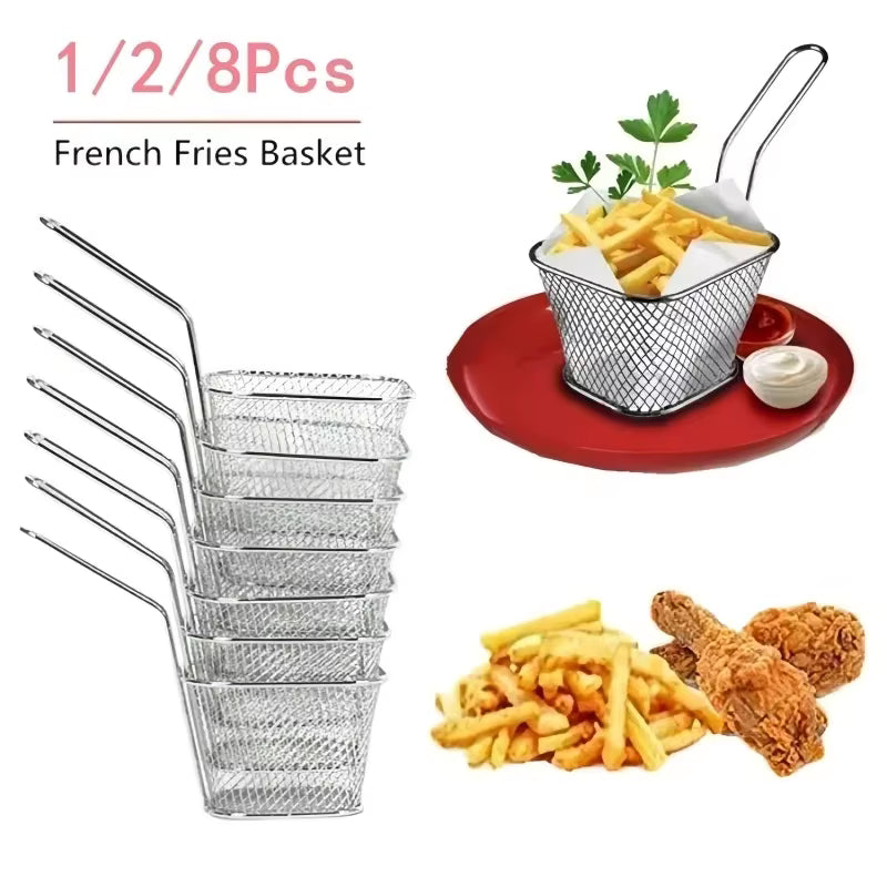 Portionskontrollkorb für Pommes frites aus Cool-Touch-Edelstahl