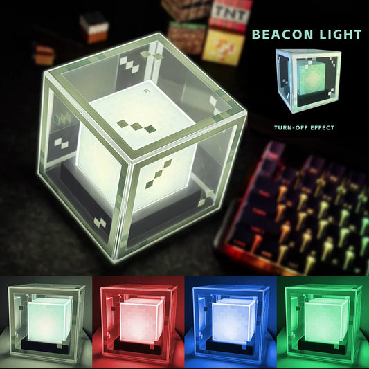 Genopladeligt LED-pixelstil skrivebordslampe til natbelysning