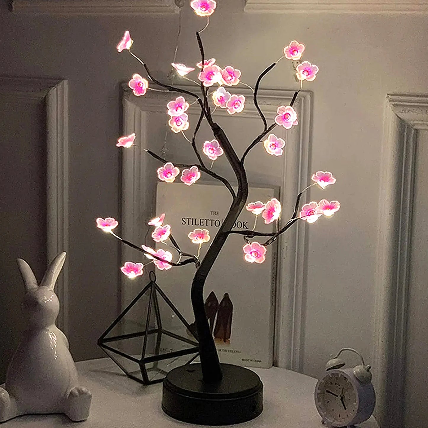 Kirschblüten-Touch-LED-Tischlampe (USB/Batterie)