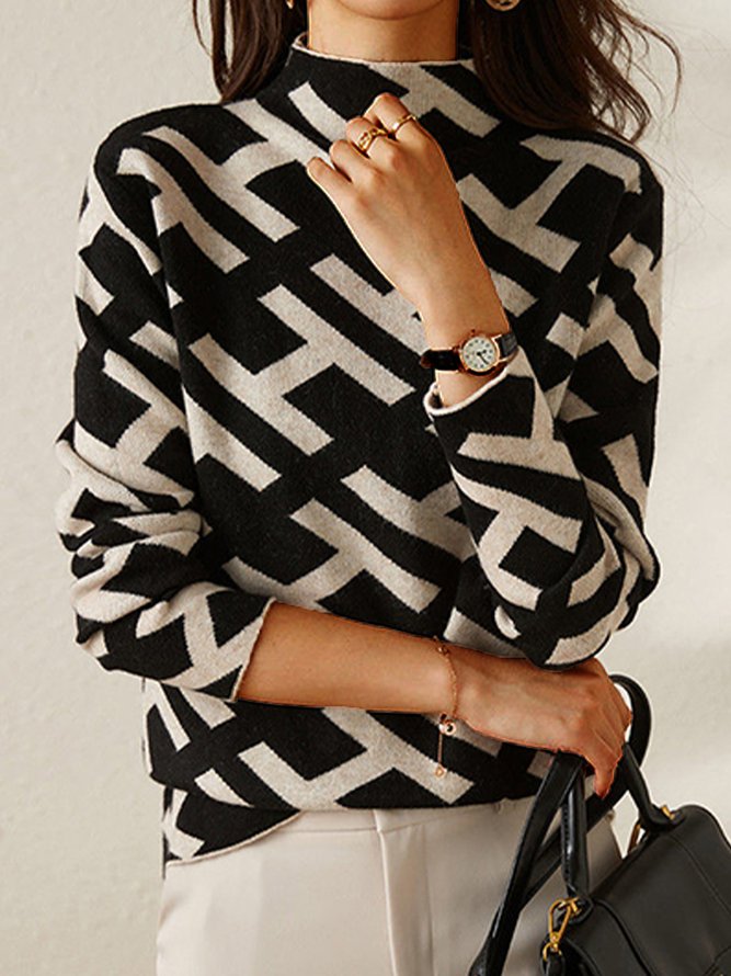 LuxeComfort - Schöner geometrischer Pullover | Luxuriöser Komfort für jeden Tag