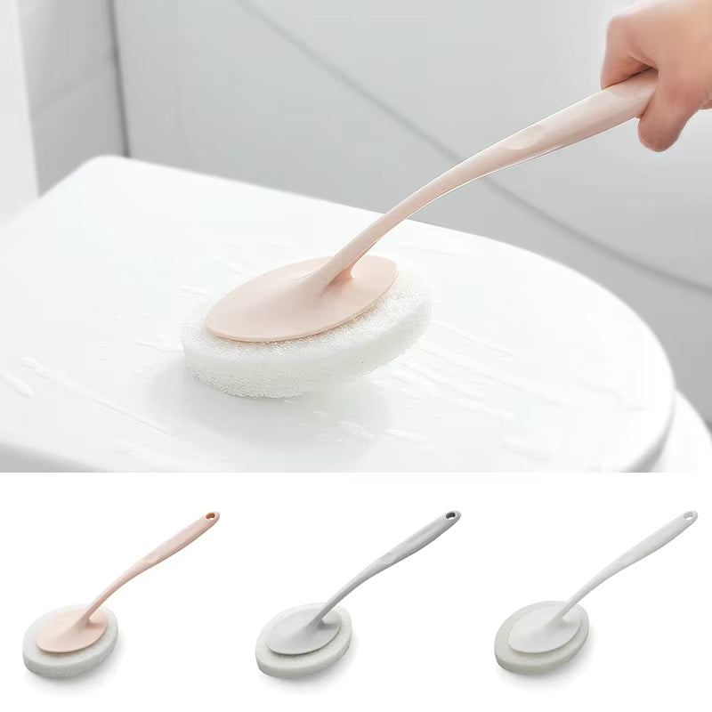Multifunktionale Toilettenbürste mit Schwammkopf und langem Stiel
