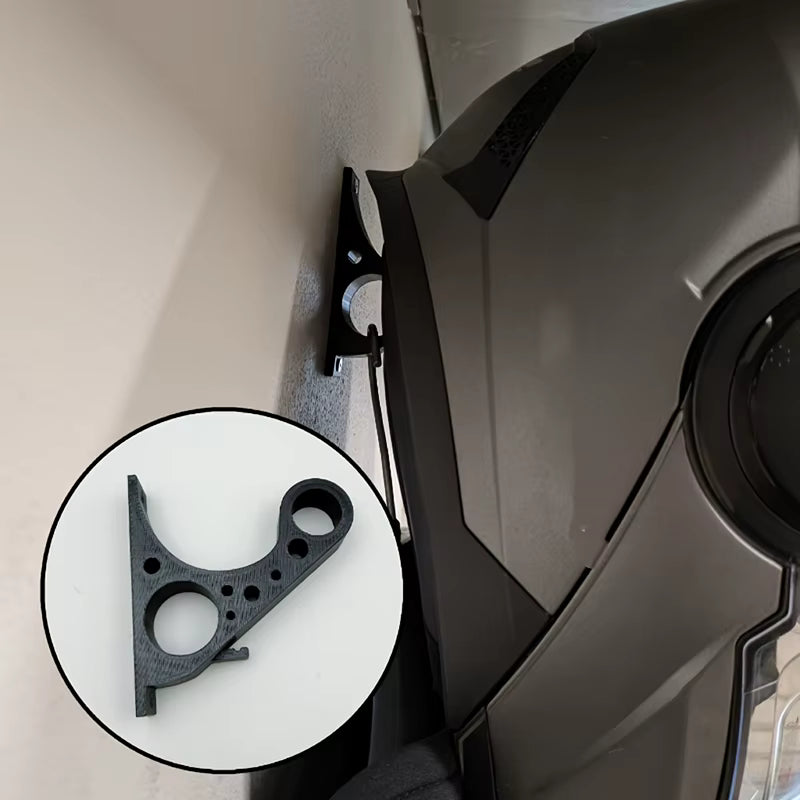 Kratzerfreier, wandmontierter Motorradhelm-Haken