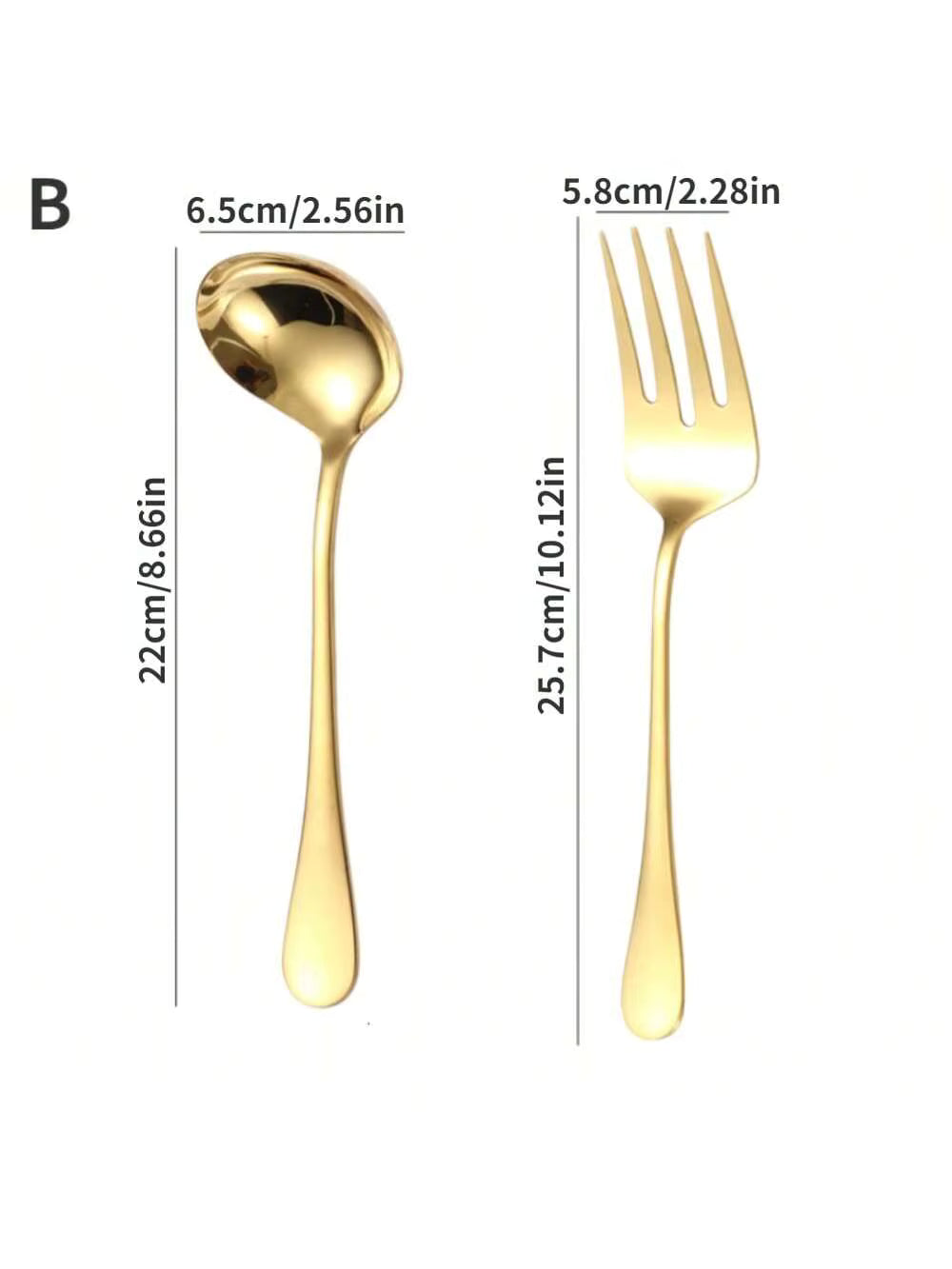 Elegantes Küchenutensilien-Set aus Edelstahl mit Goldfinish (6 Teile)