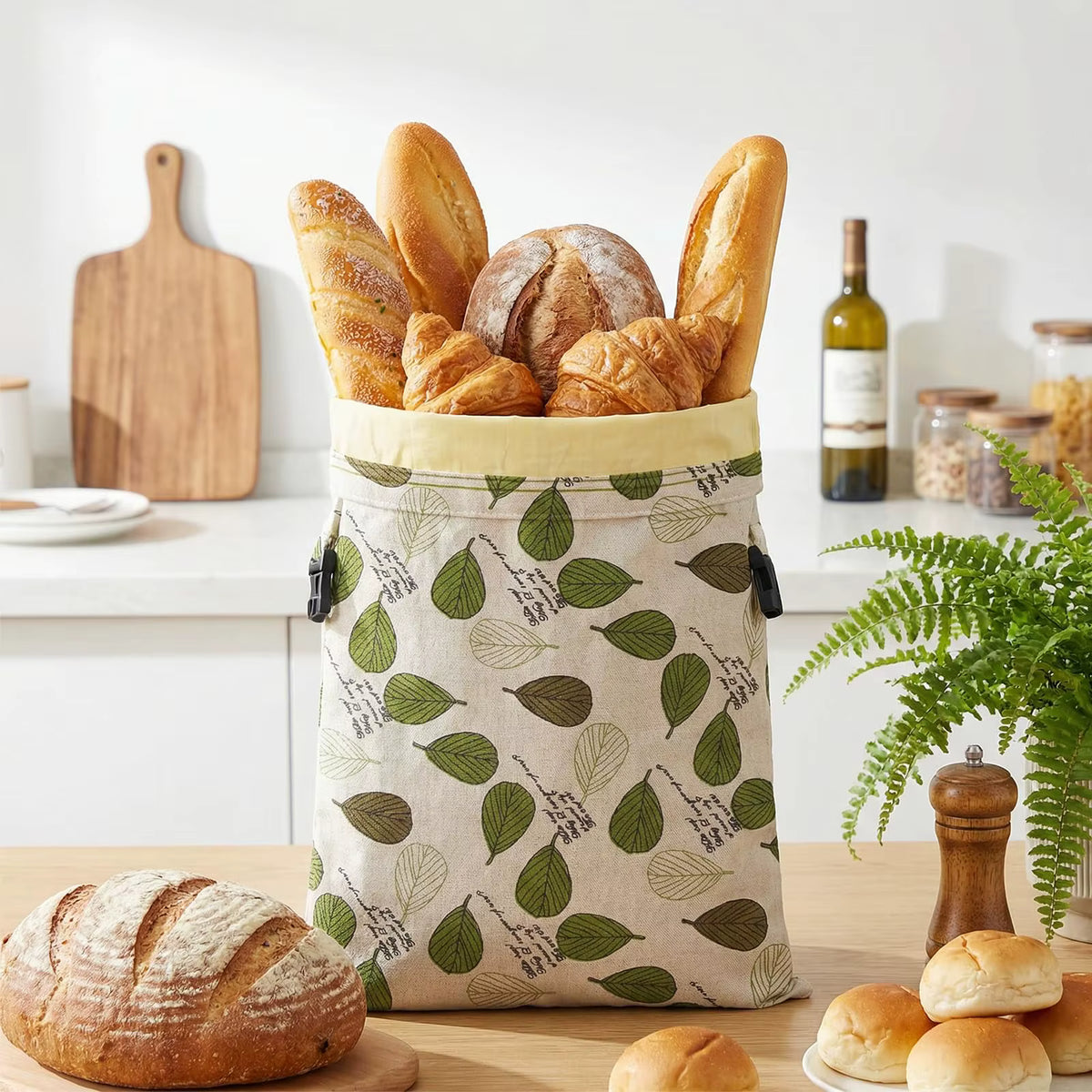 Wiederverwendbare Brottasche mit Bienenwachsbeschichtung (Geeignet für Sauerteigbrot)