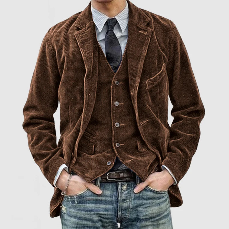 Falk - Vintage Blazer und Weste aus Cord | Zeitloser Stil für jeden Anlass