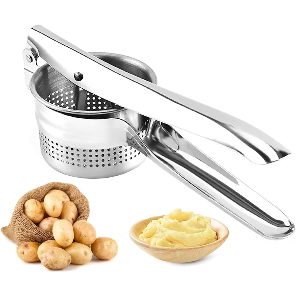 Langlebiger, lebensmittelechter Kartoffelstampfer aus Edelstahl (ergonomischer Griff)