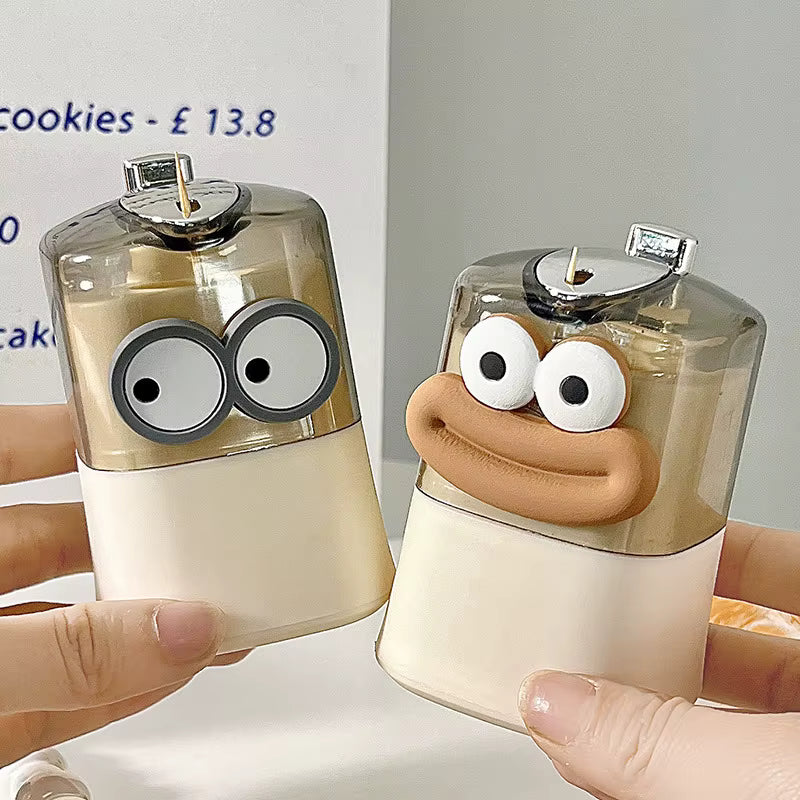 Hygienischer automatischer Pop-up-Zahnstocher-Spender (süßes Cartoon-Design)
