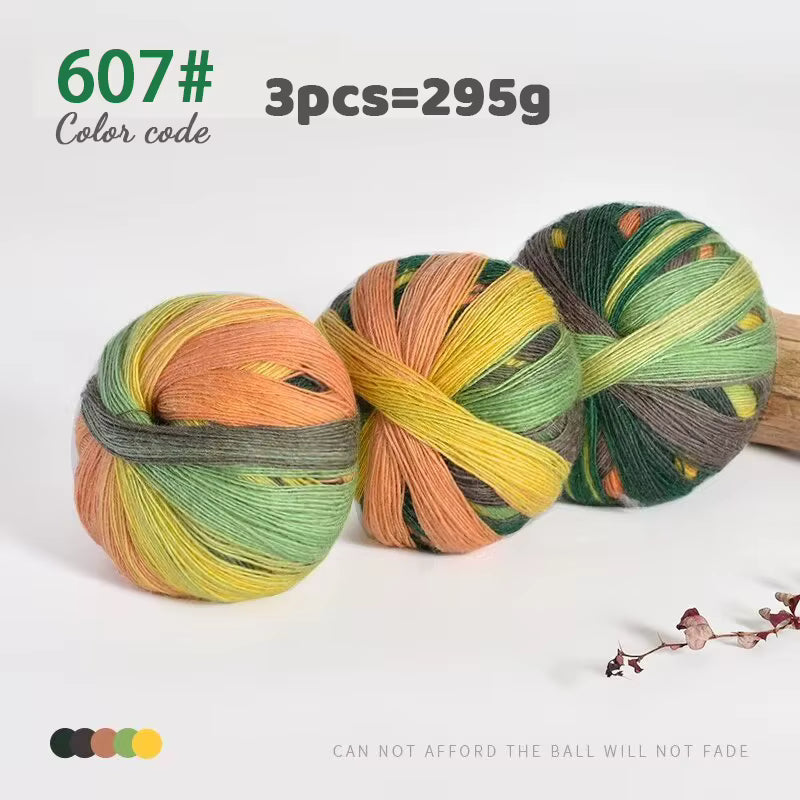 Regenbogengradient-Wollgarn (295g)