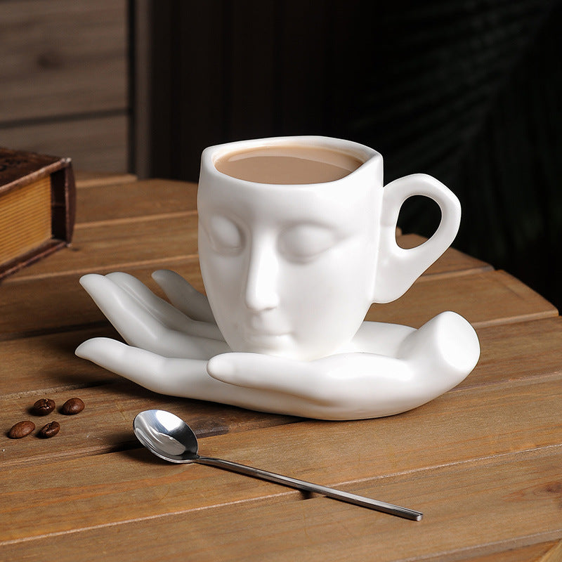 Kaffekunst - Keramische handduftende Kaffeetasse