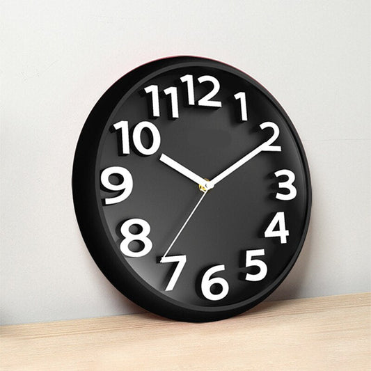 NumClock | 3D-Wanduhr - modernes, einfaches Design mit großen Zahlen, die leicht zu lesen sind