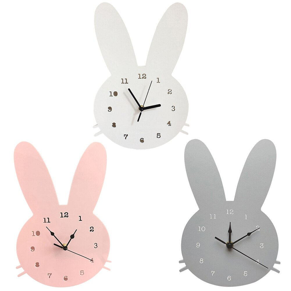 BunnyTime - Sødt vægur til børn i kanindesign