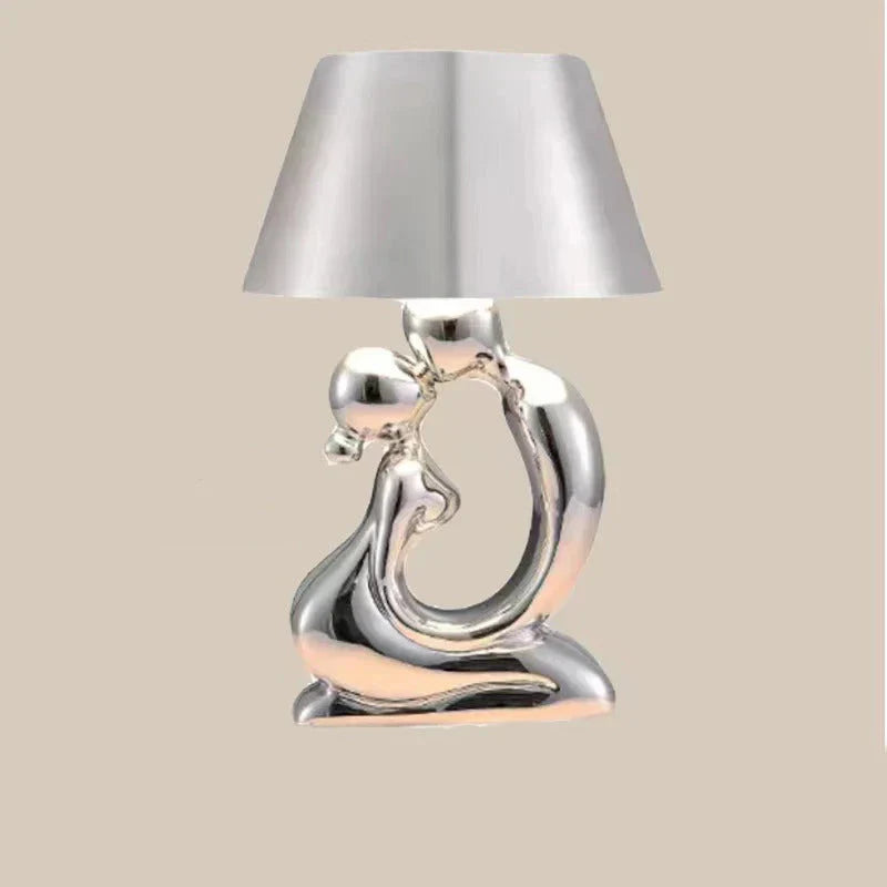 Variant image for Designer Bordlampe i Metal og Glas – 50 cm Høj med Optimal Lysfordeling til Stue og Kontor-4