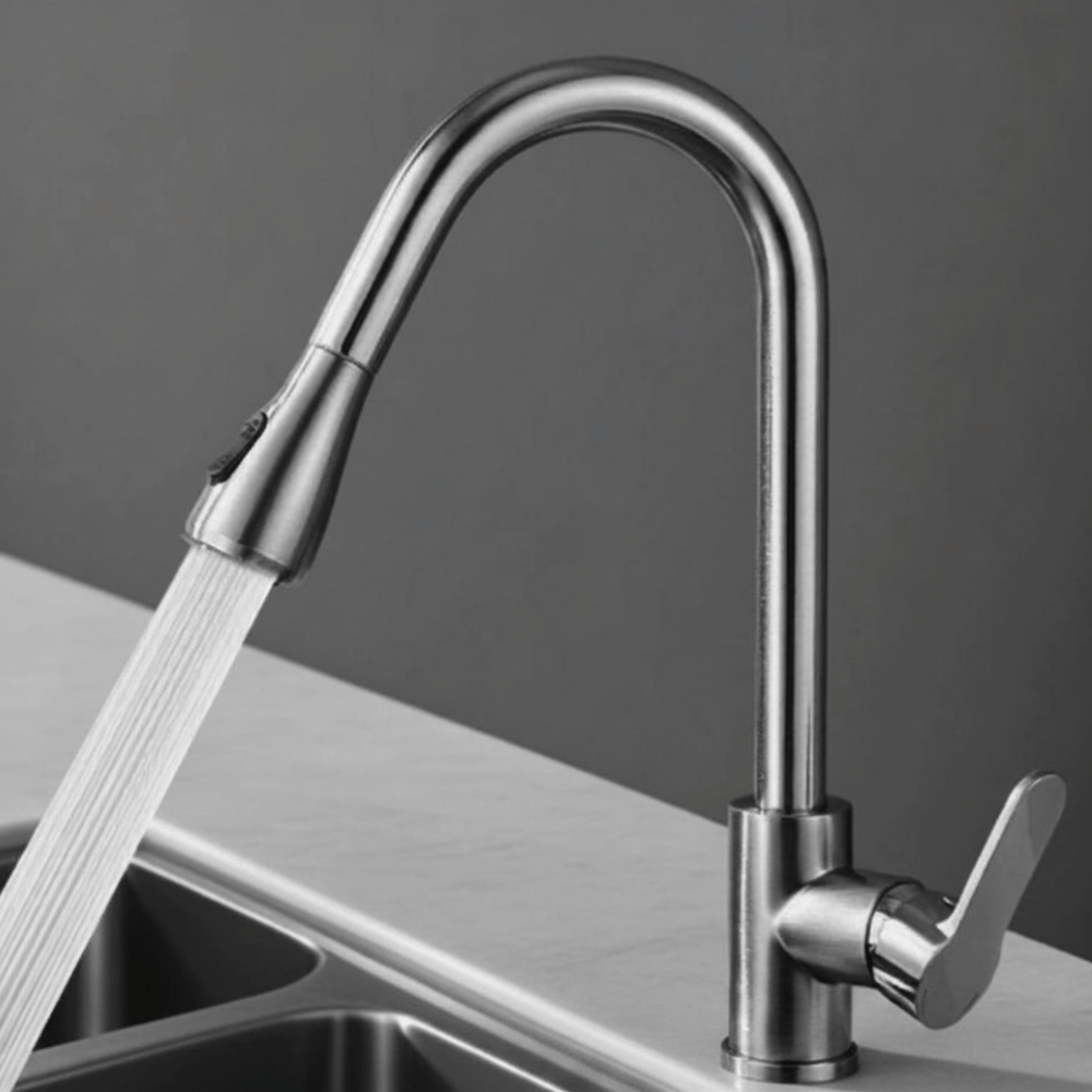 flexibler Schlauch für Küchenarmatur – Küchenarmatur – Küchenarmaturen in Chrom – Küchenarmatur mit ausziehbarem Auslauf – Küchenarmatur aus Edelstahl – Ideal für Kücheninseln