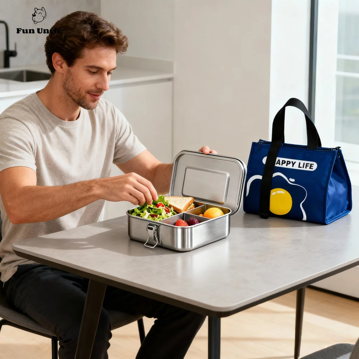 Luftdichte und auslaufsichere Bento-Box aus 304er Edelstahl